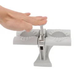 Dumpling Mold Machine Automatisk ABS och rostfritt stål Dubbelhuvud Dumpling Maker för hemkök