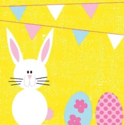 Duni Bunny & Eggs 3-lagers servetter 33x33