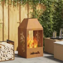 Eldstad Brun 50 x 50 x 100 cm Stål