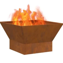 Eldstad Brun 60 x 60 x 35 cm Väderbeständig stål