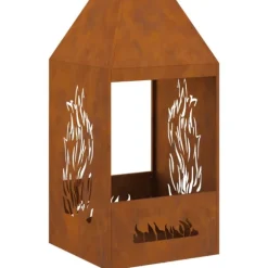 Eldstad Brun 50 x 50 x 100 cm Väderstål