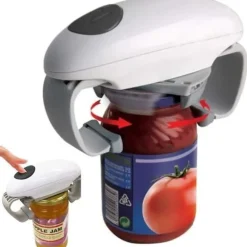 Elektrisk burköppnare - One Touch - Vit - Automatisk - För artrit - Modern design