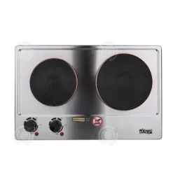 Elektrisk gaskök - INN - Dubbel brännare - 1000+1500 W - 315x500 mm - Grå silver