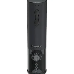 Elektrisk korkskruv - PRESTIGIO - BOLSENA - Vinsats - 4 delar - Svart
