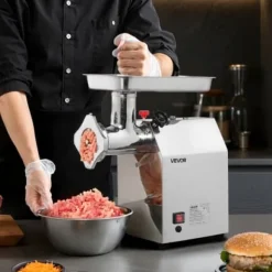 Elektrisk köttkvarn, 43x24,8x44 cm, rostfritt stål, kraftig