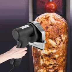 Elektrisk Köttskärare, Justerbar Tjocklek 0-10mm, Ergonomiskt Handtag, Lätt att Rengöra