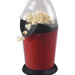 Elektrisk popcornmaskin Hot Air Popcorn Maker MINI hushållsröd retro hem popcornmaskin för hemmafester A221