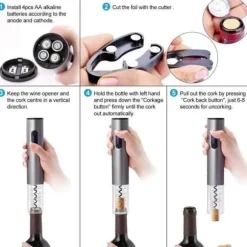 Elektrisk Öppnare - Professionell - INOX - Automatisk - Avtagbar Kapsylåtare - 80 Flaskor