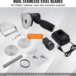 Elektrisk shawarmakniv, sladdlös, turkisk döner kebab köttskärare med 2 blad.