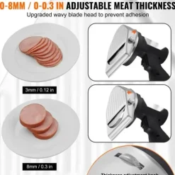 Elektrisk shawarmakniv, sladdlös köttskärare för turkisk döner kebab med 2 blad.