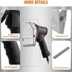 Elektrisk Shawarma-kniv, 19x13x19 cm, Rostfritt stål