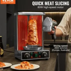 Elektrisk Shawarma-kniv, 19x13x19 cm, Rostfritt stål