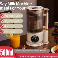 Elektrisk sojamjölksmaskin - Högprestandamixer - 1,5 l - Automatiska program - Juicer - Rispasta/risgröt - Vit