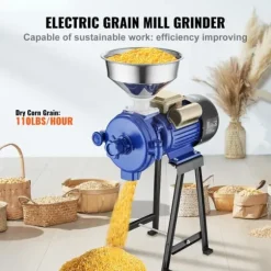 Elektrisk spannmåls kornkvarn 3000W, majs och vete, hög effekt, effektiv malning, kompakt design för köket
