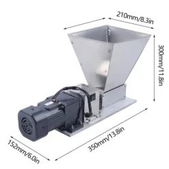 Elektrisk spannmålskvarn - Maltkross - 60 W - 75 rpm - 9 kg - 51×25×22 cm - För korn, vete, majs - Silver