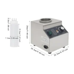 Elektrisk såsvarmare, temperaturkontroll, 680 ml kapacitet,Silver