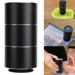 Elektrisk Vakuumförseglare Pump Bärbar Mini Hushållsförseglingsförpackningsenhet Svart med USB-strömkabel