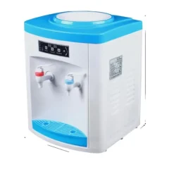 Elektrisk varm- och kallvatten-dispenser, 500W uppvärmningskraft, 75W kylkraft, kompakt design,Vit och Blå