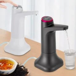 Elektrisk Vattendispenser - Pump - Flöde 1,2 L/min - Batteri 1200 mAh - USB-laddning 5 V 4 W - Tyst 55 dB - För flaska/bord - Svart