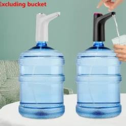 Elektrisk Vattendispenser - Pump - Flöde 1,2 L/min - Batteri 1200 mAh - USB-laddning 5 V 4 W - Tyst 55 dB - För flaska/bord - Svart