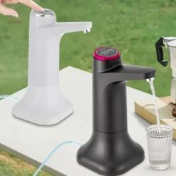 Elektrisk Vattendispenser - Pump - Flöde 1,2 L/min - Batteri 1200 mAh - USB-laddning 5 V 4 W - Tyst 55 dB - För flaska/bord - Svart