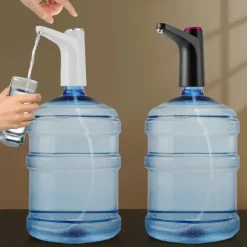 Elektrisk Vattendispenser - Pump - Flöde 1,2 L/min - Batteri 1200 mAh - USB-laddning 5 V 4 W - Tyst 55 dB - För flaska/bord - Svart