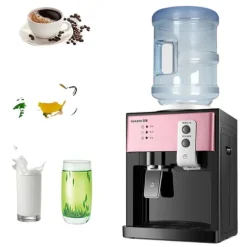 Elektrisk Vattendispenser, 550W Värmekraft, Toppmatad Design, Hållbar Rostfritt Stål