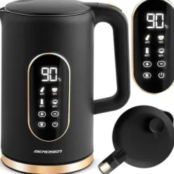 Elektrisk vattenkokare 1,7l Berdsen BD-712 svart och guld