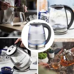 Elektrisk vattenkokare med temperaturkontroll, glas, 1,8L, KLAUSBERG KB-7887