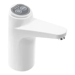 Elektrisk vattenpump för vattendunk - MR001 - LED-display - 1,2 L/min - USB-laddning, 1200 mAh batteri - Livsmedelssilikon & ABS - Vit