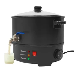 Elektrisk Vaxsmältare, 8L Kapacitet, 1000W Effekt, Rund Design,Svart