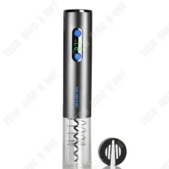 Elektrisk vinöppnare - TD® - Silver - Digital display - USB uppladdningsbar - Rostfritt stål
