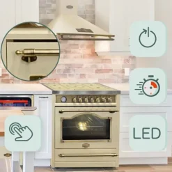 Elektrospis - Kaiser - HC 93655 - Induktion - Spisfläkt 90 cm - Vit