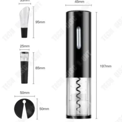 Elkorkskruv - TD® - RL-WO36S - Plast - USB-laddning - Röda lampor