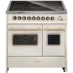 Elspis elektrisk - GURARI - GCH E 912 DF Cr r - Keramisk 90 cm - Dubbel ugn - Grädde