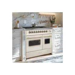 Elspis elektrisk - GURARI - GCH E 912 DF Cr r - Keramisk 90 cm - Dubbel ugn - Grädde