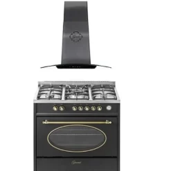 Elspis elektrisk spis - GURARI - GCH E 914 BL - 90 cm - 121L - 5 högkvalitativa brännare