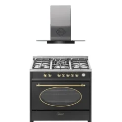 Elspis elektrisk spis - GURARI - GCH E 914 BL - 90 cm - 121L - 5 högkvalitativa brännare