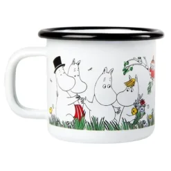 Emaljmugg Mumin Glada Familjen 1.5 dl från Muurla Moomin Colors