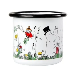 Emaljmugg Mumin Glada Familjen 1.5 dl från Muurla Moomin Colors