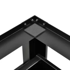 [en.casa]® Tvättmaskinstativ-Förhöjningssockel-med utdragbar låda-63x54x31cm-stål-svart-max150kg