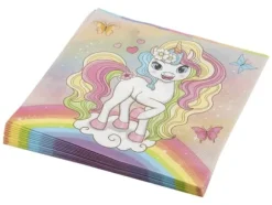 Enhörningsservetter - 33x33 cm, 12 st - Grafix