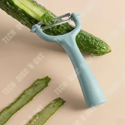 Eplucher - TEKNIKRABATT - 2 delar - Rostfritt stål - Blå färg - Multifunktionell