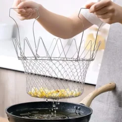 Expanderbar Frityrkorg i Rostfritt Stål - 23 cm