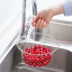 Expanderbar Frityrkorg i Rostfritt Stål - 23 cm