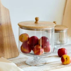 Fat | TRÄKOLONI | glas på bas L | 24x18 cm | 886749