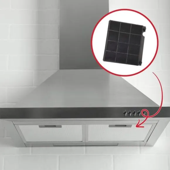 FCH160 kolfilter för Candy hood - Designad för modellerna 49019595, 94212247400, EFC60400X