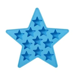 femstjärnig formad cool silikon isbitsform frysverktyg för klubbbarfest (blå)