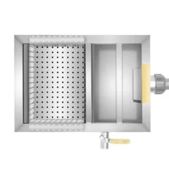 Fettavskiljare, hög effektivitet filtrering, hållbart rostfritt stål,silver