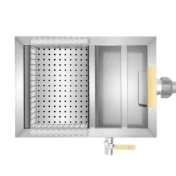 Fettavskiljare, hög effektivitet filtrering, hållbart rostfritt stål,silver